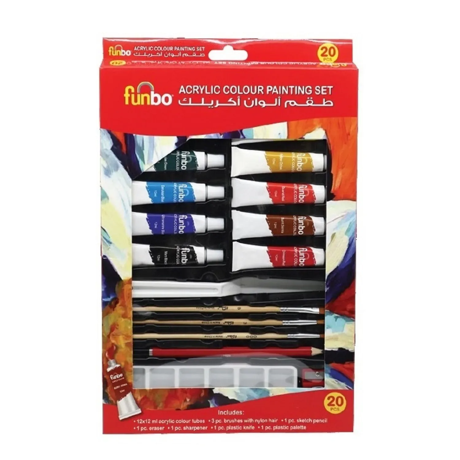 FUNBO ACRYLIC COLOUR SET 10COL